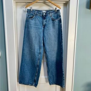 Zara Regular Rise Wide Leg Jean